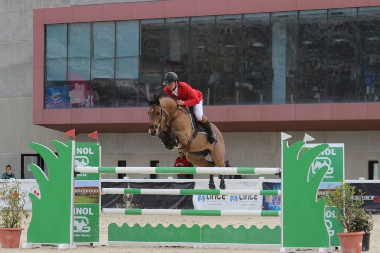Un ejercicio durante una cita celebrada en el Centro Ecuestre, en Segovia./FHCYL
