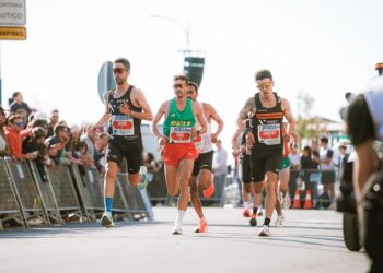 Javi Guerra durante un instante de la prueba celebrada en Laredo./JUAN ANTONIO FERNÁNDEZ