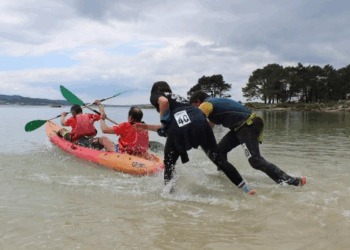 La comitiva del club segoviano en la cita en Pontevedra./CLUB ORIENTACIÓN