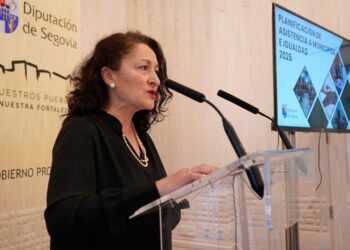 Pilar Martín durante su intervención. /DIPUTACIÓN DE SEGOVIA