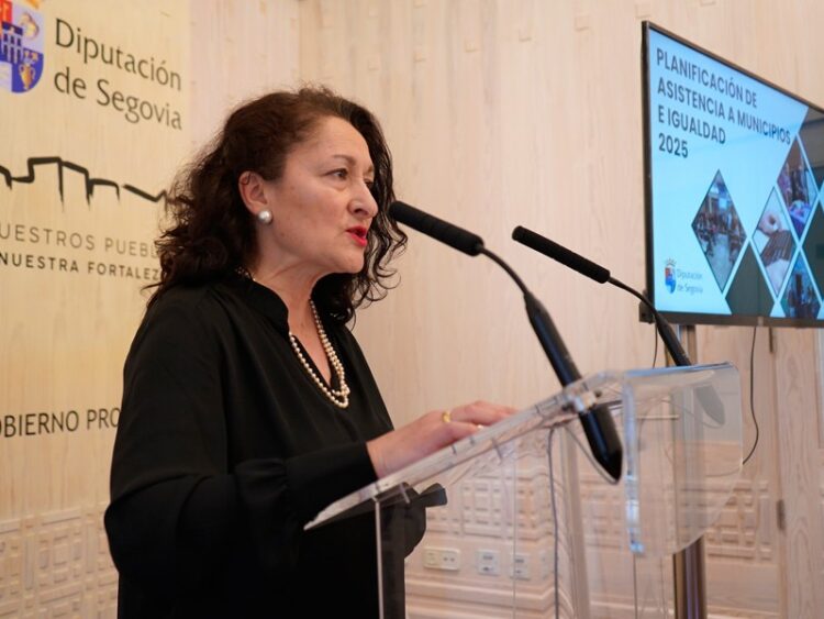 Pilar Martín durante su intervención. /DIPUTACIÓN DE SEGOVIA