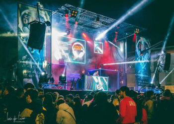 Actuación musical durante las fiestas