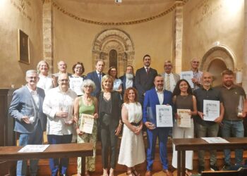 Foto de familia con todos los premiados de este año.