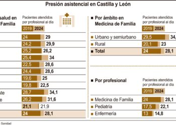 Presión asistencial en Castilla y León (FUENTE: CONSEJERÍA DE SANIDAD/ICAL)
