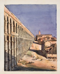 21 Segovia 1858 Martin Rico Vista del Acueducto en perspectiva