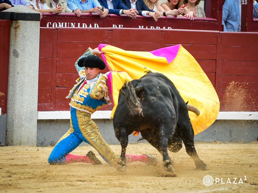 Farol de Fernando Adrián al segundo toro de El Parralejo. / PLAZA 1