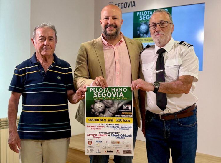La élite de la pelota mano, a escena 1 Presentación del Festival de pelota mano ‘Ciudad de Segovia’ que se celebrará este sábado./AYTO.SEGOVIA
