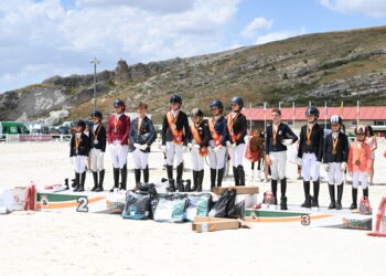 Ganadores de distintas categorías en el Campeonato de España de ponis celebrado en el Centro Ecuestre de Castilla y León, en Segovia./FHCYL