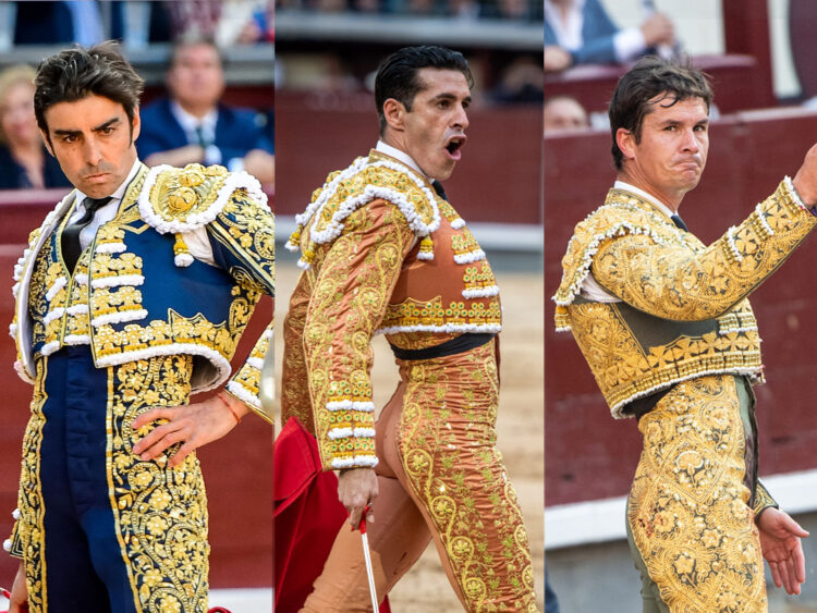 Miguel Ángel Perera, Alejandro Talavante y Daniel Luque. / FOTOS: PLAZA 1