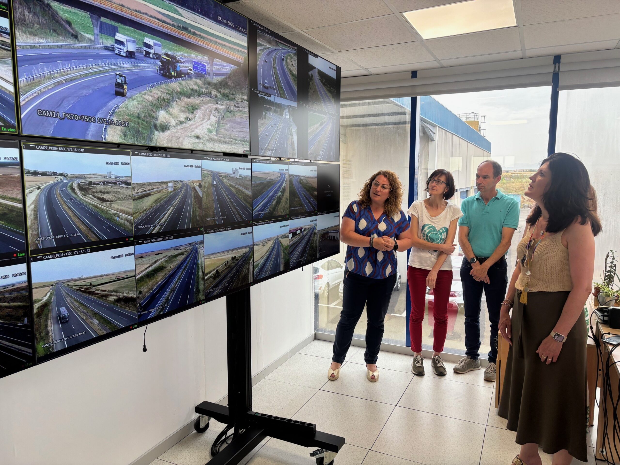 Instantes de la visita a las obras en la A-601 / JCYL