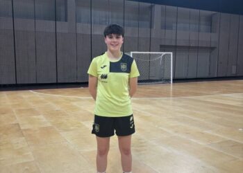 Miriam Esteban durante una convocatoria con España./E.A