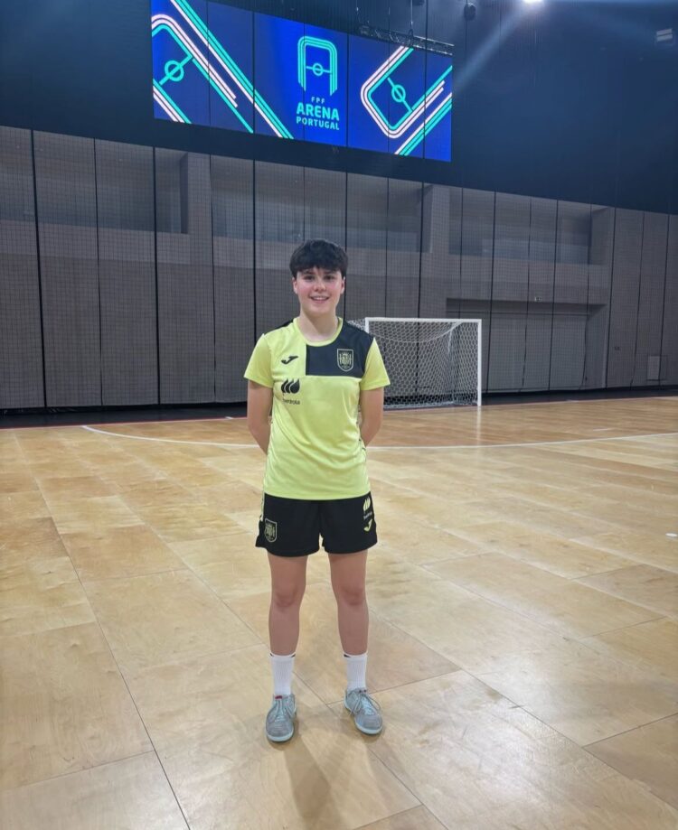 Miriam Esteban durante una convocatoria con España./E.A