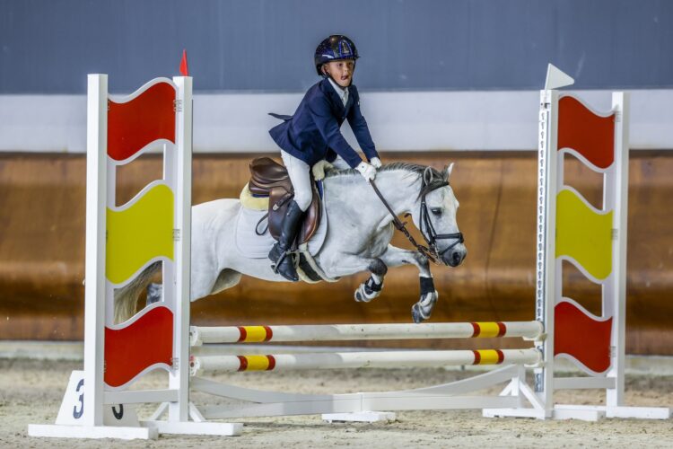 Leo Pino montando a 'Taranto' durante un ejercicio./FHCYL