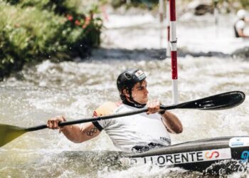 David Llorente durante un ejercicio en una cita anterior. /E.A