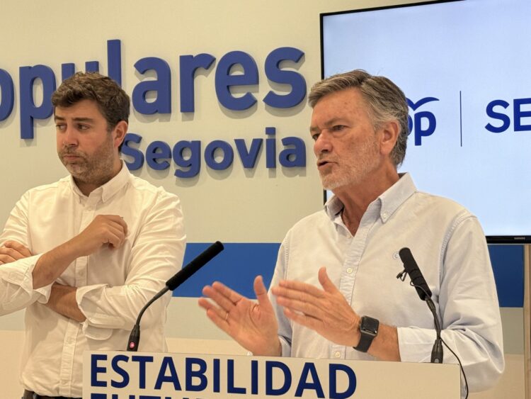 Francisco Vázquez durante la comparecencia. /PP SEGOVIA