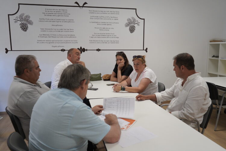 De Vicente visita cinco pueblos de Tierra de Pinares 1 Instante de la visita a la localidad de Mozoncillo / DIPUTACIÓN