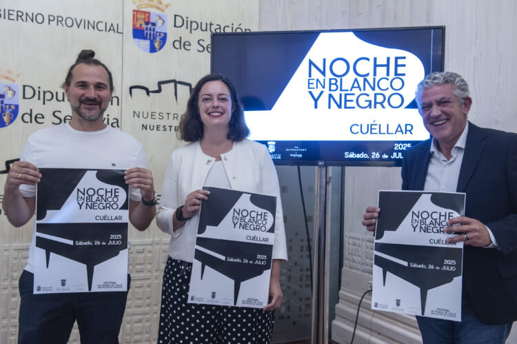 La octava edición de la ‘Noche en Blanco y Negro’ llegará a Cuéllar el sábado 26 de julio 1 Presentación de la ‘Noche en Blanco y Negro’ / DIPUTACIÓN