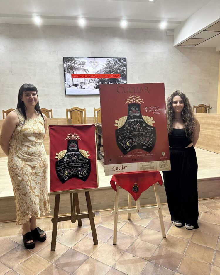 Cuéllar ya tiene cartel anunciador para sus fiestas 1 Autoras del cartel de las fiestas / AYTO. DE CUÉLLAR