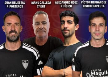 Cuatro de los miembros del nuevo cuerpo técnico de la Gimnástica Segoviana.