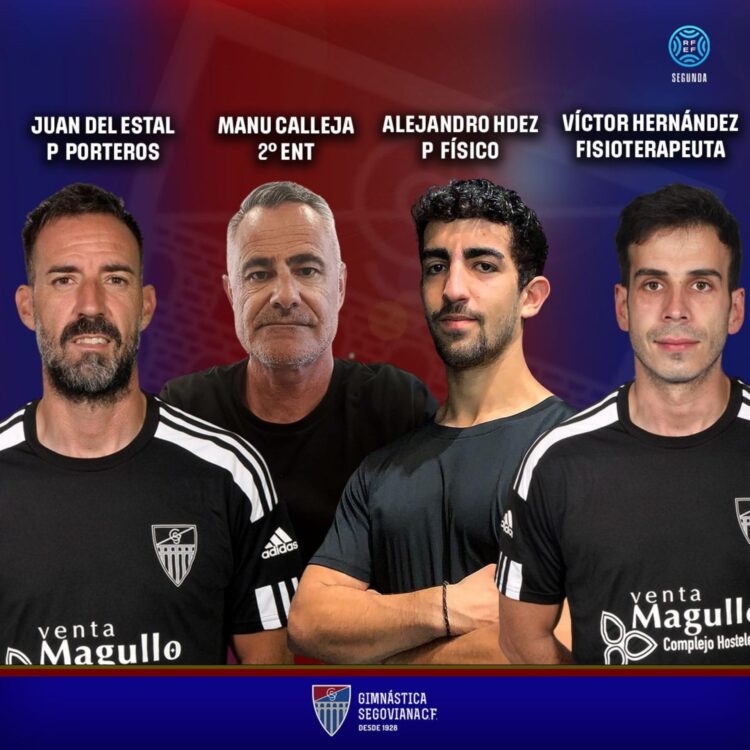 Los hombres de Iñaki Bea 1 Cuatro de los miembros del nuevo cuerpo técnico de la Gimnástica Segoviana.