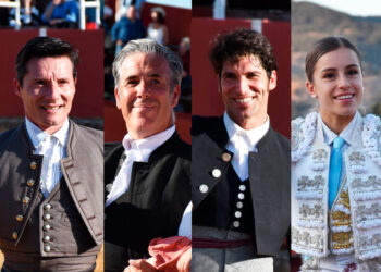 Diego Urdiales, Emilio de Frutos, Cayetano Rivera y Olga Casado. / A.M.