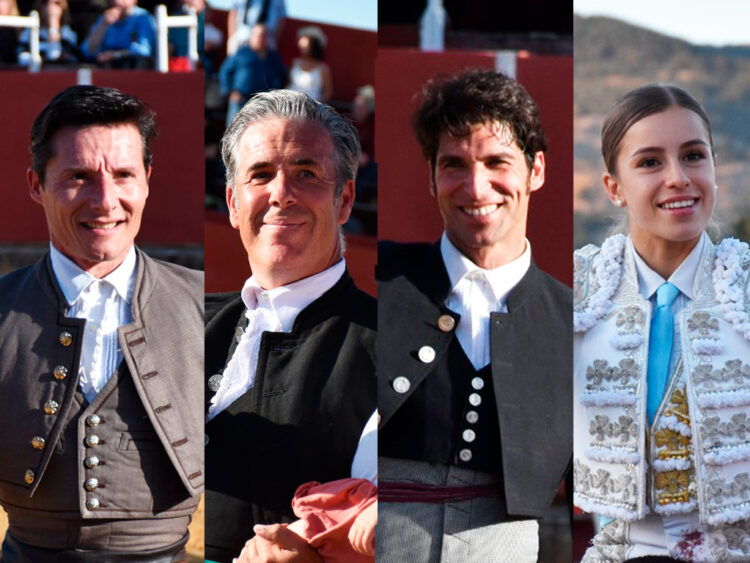 Diego Urdiales, Emilio de Frutos, Cayetano Rivera y Olga Casado. / A.M.