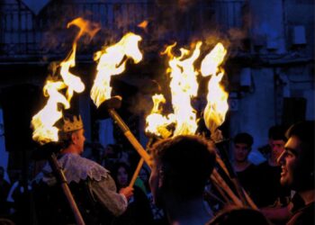 Antorchas en Sepúlveda./E.A.