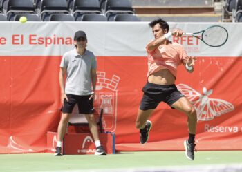 Nicolás Álvarez durante un partido durante el torneo./OPEN-EL ESPINAR