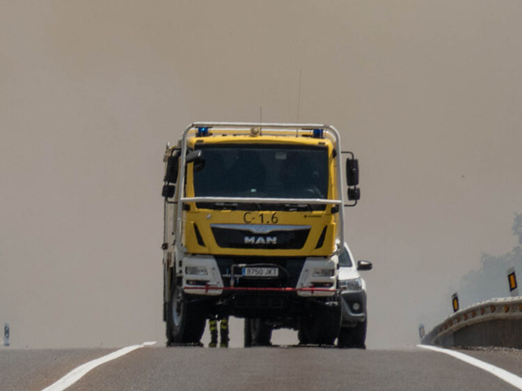 Controlado un conato de incendio en Duruelo 1 Operativo en un incendio forestal. / NEREA LLORENTE