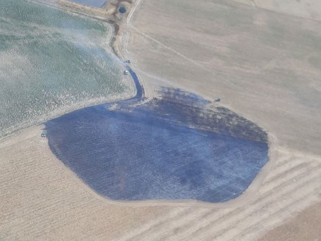 Dos incendios de madrugada en Zamarramala y Hontanares; y otros dos en Muñopedro y San Cristóbal de Cuéllar 2 Área afectada por el incendio en Sangarcía. / JCYL