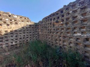 Interior del palomar.