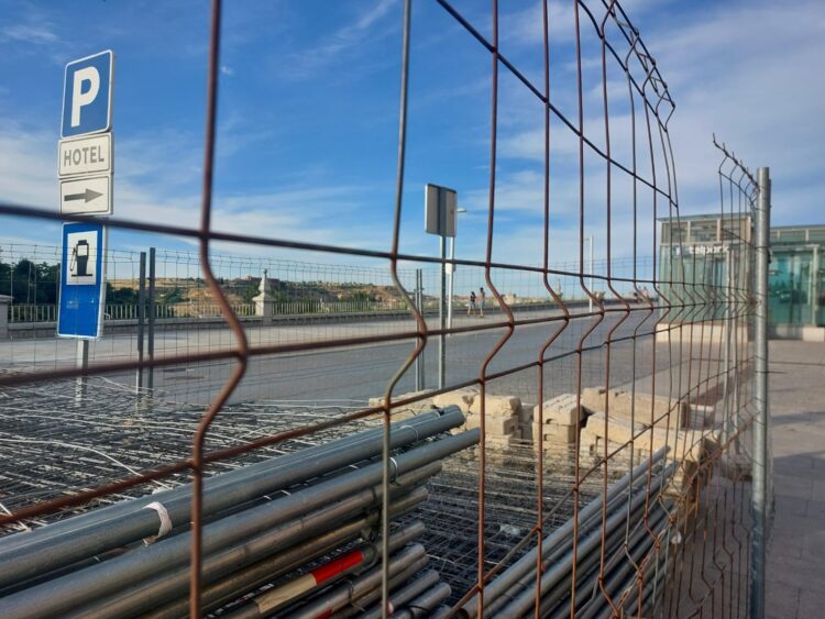 Acopio de materiales para el inicio de las obras en Padre Claret./AYTO. SEGOVIA