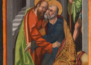 Parte del antiguo retablo mayor de la iglesa de San Pedro Apóstol de Cantalpino (Salamanca) hallado en el museo de arte de Cincinnati (EEUU).