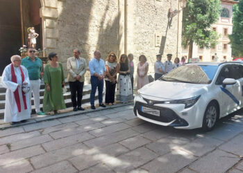 La asociación Radio Taxi celebra la festividad de San Cristóbal con una misa en La Fuencisla. / AYUNTAMIENTO DE SEGOVIA