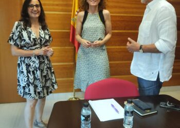 Un instante durante la reunión./PSOE