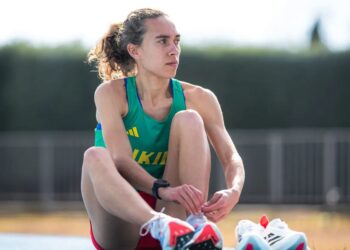 Idaira Prieto instantes antes de la prueba en Ordizia./E.A