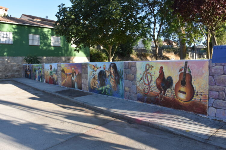 Un mural colectivo honra la cultura y la historia local de Zarzuela del Monte 1 Inauguración de los seis murales / AYTO. DE ZARZUELA DEL MONTE