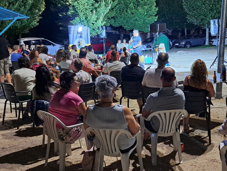 El Ayuntamiento de Palazuelos de Eresma mantiene su apuesta por animar con humor las noches de verano 1 Actuación al aire libre en Palazuelos de Eresma.
