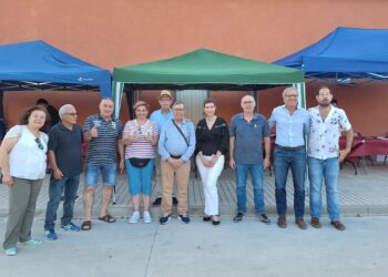 Participantes en la primera jornada literaria de Santiuste de San Juan Bautista. Nacho García.