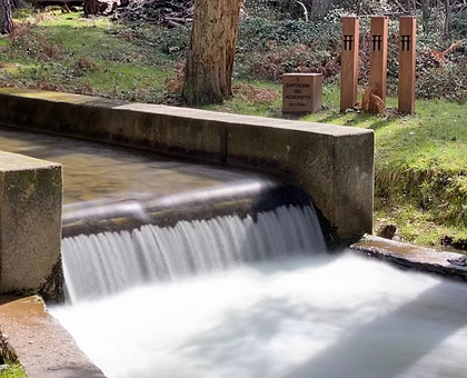 Captación de agua del Acueducto en el Azud.