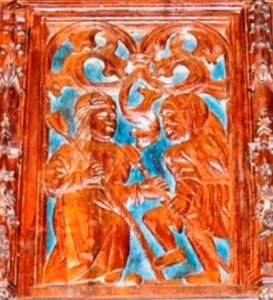  Jugadores de mallo en una sillería de la catedral de Zamora 1502.