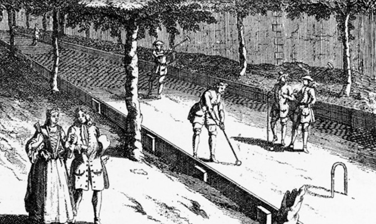 Escena del juego del malloa principios del siglo XVIII.