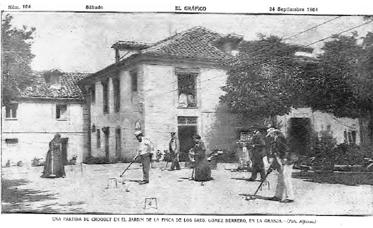 Partida de cróquet en La Granja 1904.