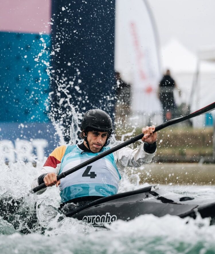 David Llorente se queda fuera de la final de K1 en la Copa del Mundo de Slalom 1 David Llorente durante un instante de una prueba./RFEP