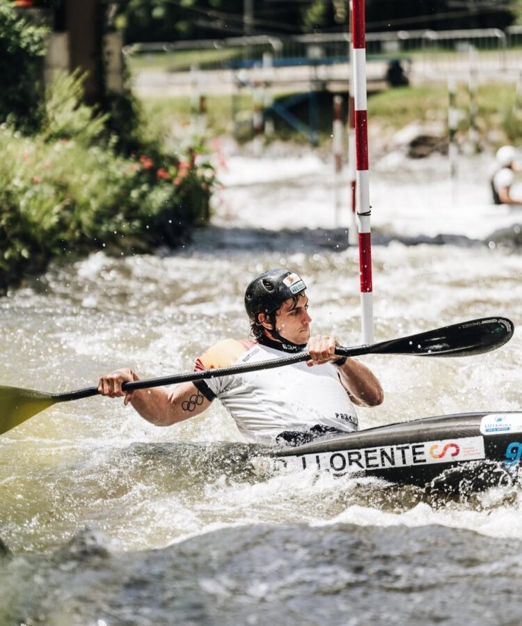 David Llorente, presente en el Nacional de Slalom en Sabero 1 David Llorente durante un ejercicio en una cita pasada./E.A