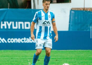 Josep Jaume durante un encuentro del curso pasado con el At. Baleares./ATL. BALEARES