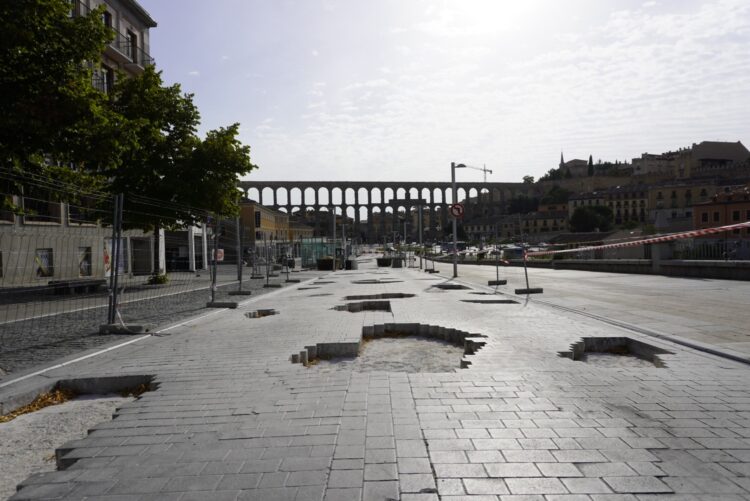 Estado de las obras hace unos días. /HÉCTOR CRIADO