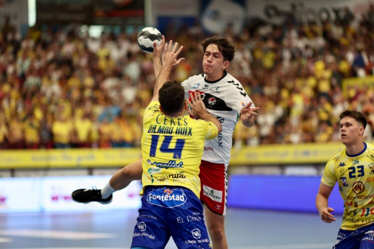 (29-25) El BM Nava tiene trabajo por delante 1 Javi Carrión, defendido por Dalmau Huix en un momento del encuentro./ ARCALLE