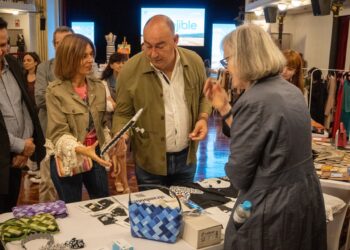 De Vicente y Rodríguez en su visita al evento. /HÉCTOR CRIADO