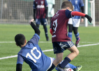 Un encuentro entre Segoviana y Unami en categoría alevín./J.MARTÍN-G.SEGOVIANA